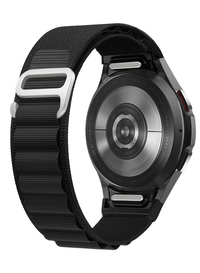 BandRain One Click Alpine Loop Bands Compatible with Samsung Galaxy Watch 7 Band/Galaxy Watch 6 4 5 FE Band 40mm 44mm/Watch 6 4 Classic 47mm 43mm 42mm 46mm/5 Pro 45mm, 20mm No Gap Nylon Sport Strap for Men - Image 1